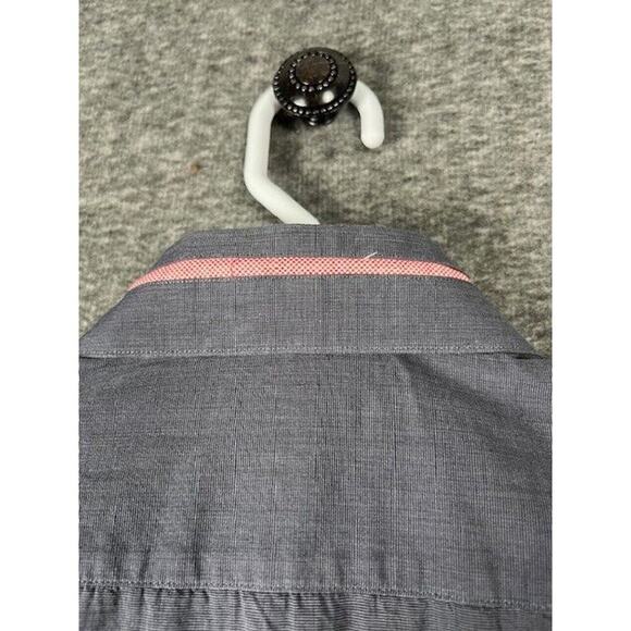 LVs Signature Mens Contemporary Fit LS Button Up Blue Checkered Shirt L 16-16.5 - Picture 3 of 10